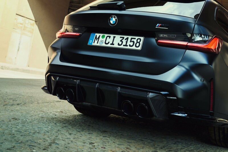 Heckansicht des BMW M3 Competition M xDrive